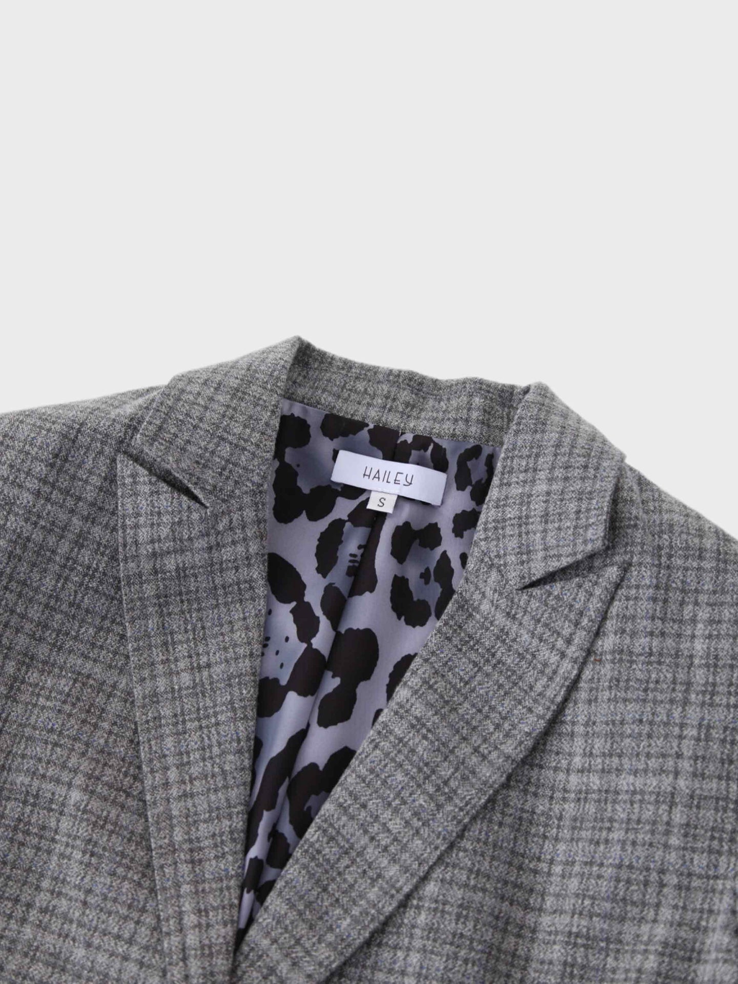 Fitted Blazer-Grey Plaid-3