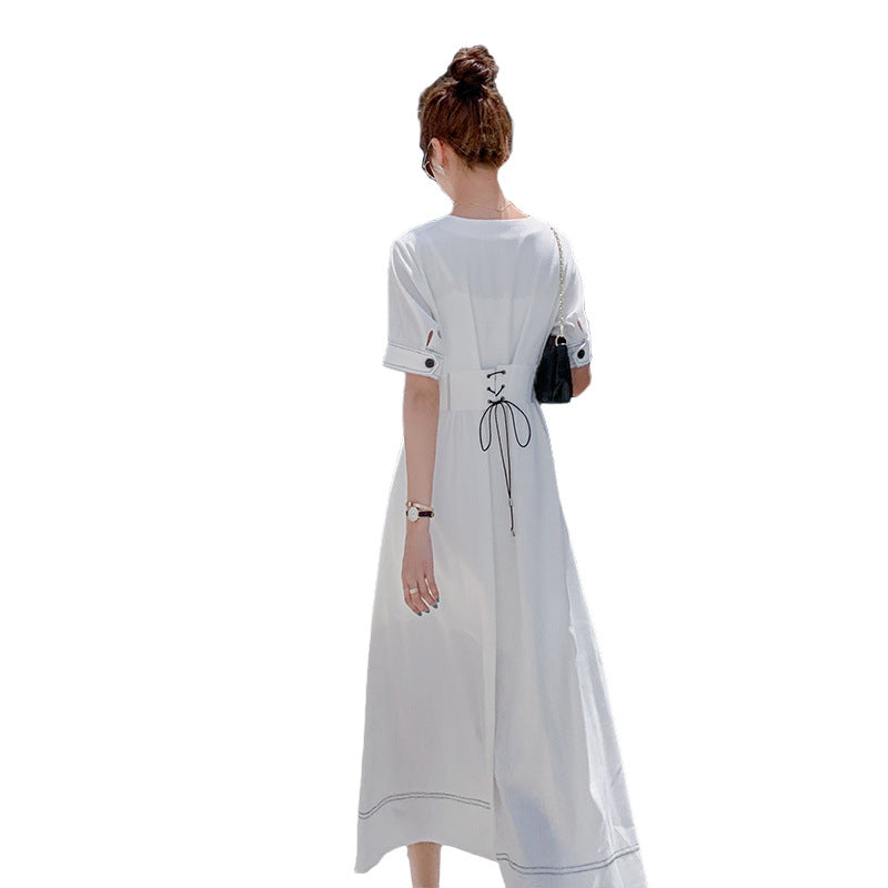 White Waist-Defining Fairy Dress - Summer 2020 Style
