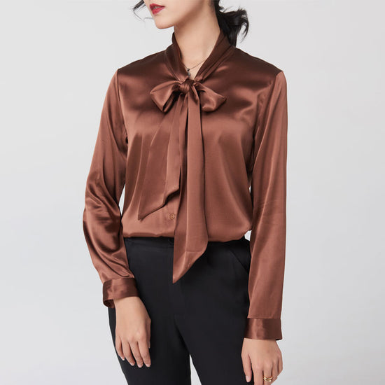 The Silk Champagne Blouse