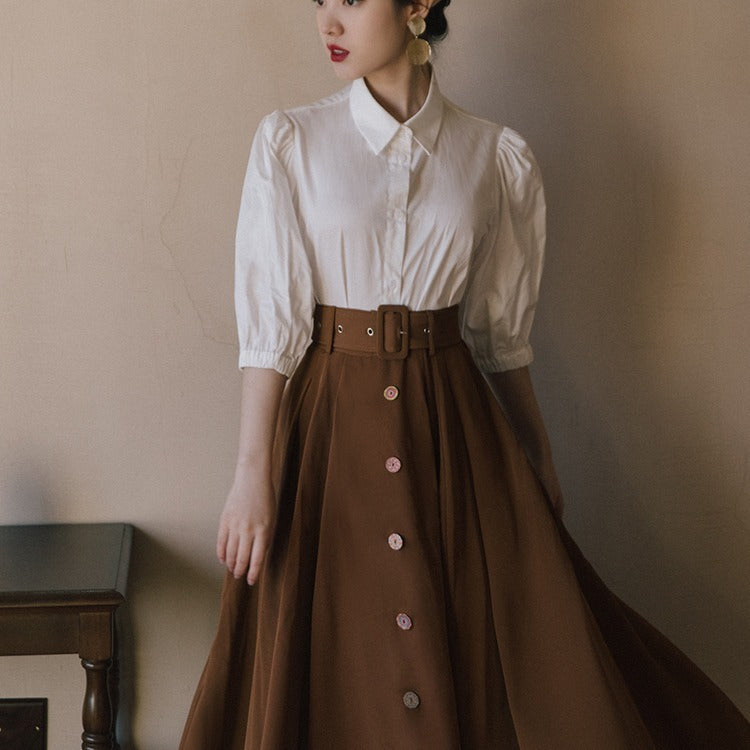 The Henley Button Skirt