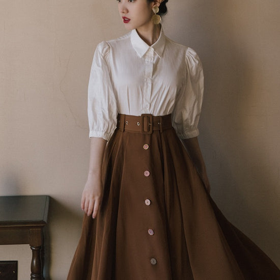 The Henley Button Skirt