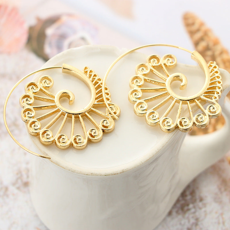The Gilded Crest Hoops