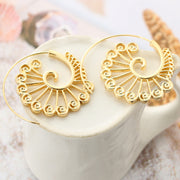 The Gilded Crest Hoops