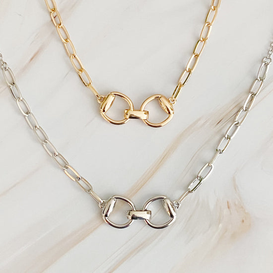 Equestrian Pendant Chain Necklace-0