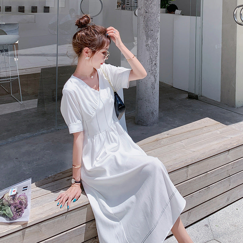 White Waist-Defining Fairy Dress - Summer 2020 Style