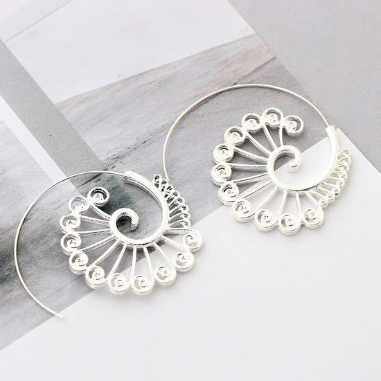 The Gilded Crest Hoops