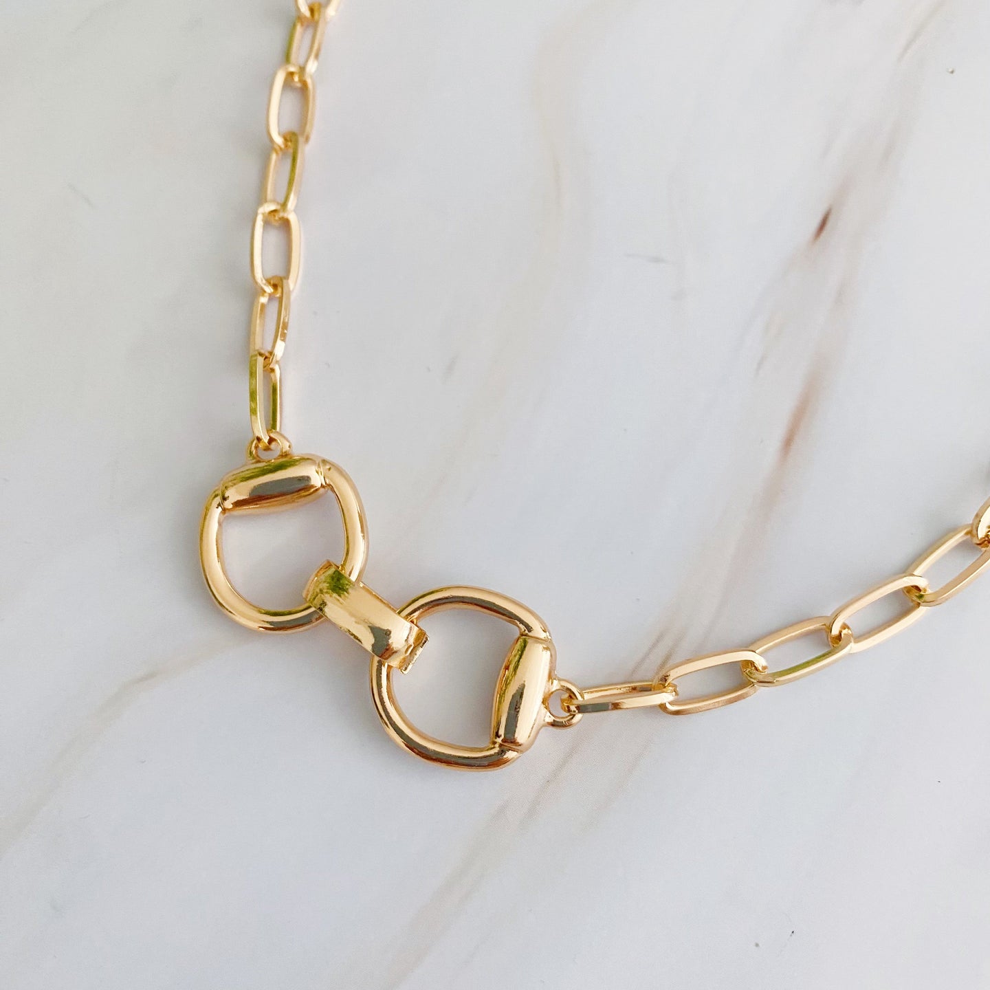 Equestrian Pendant Chain Necklace-2