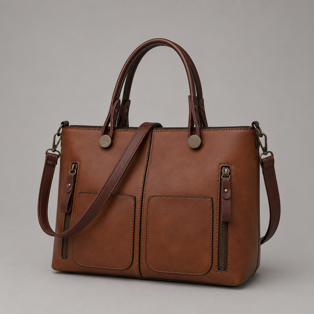 Chevron Vintage Shoulder Tote