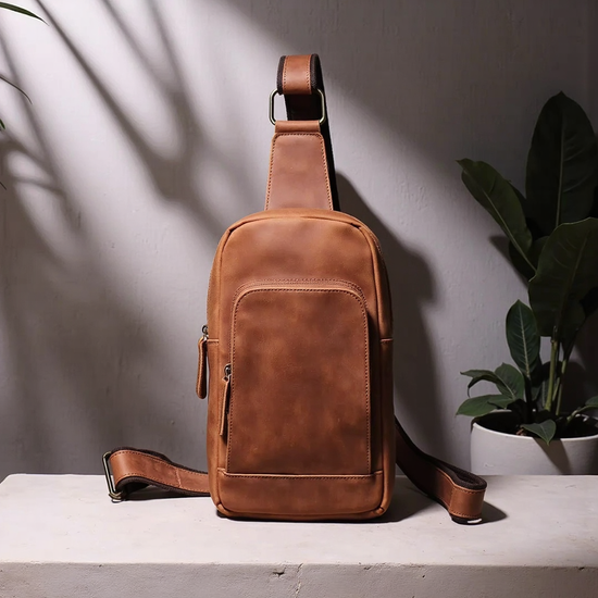 Erling Leather Sling Bag | Crossbody Leather Pack-3