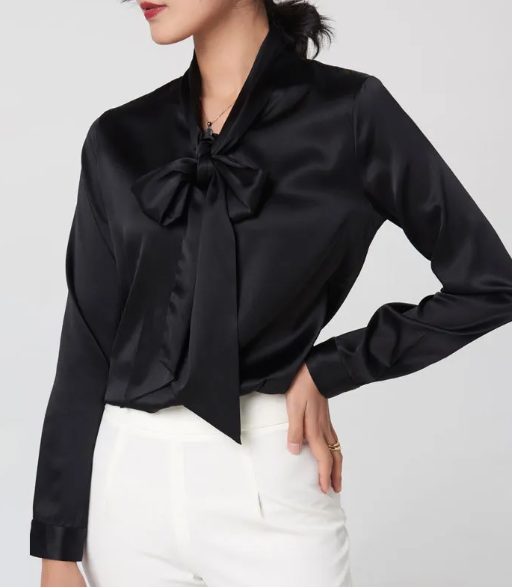The Silk Champagne Blouse