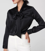The Silk Champagne Blouse