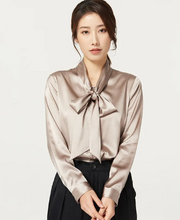 The Silk Champagne Blouse