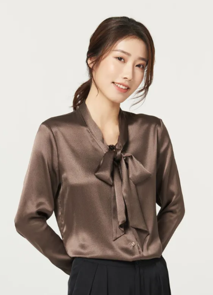 The Silk Champagne Blouse