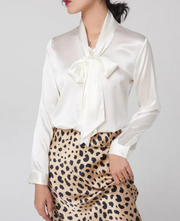 The Silk Champagne Blouse