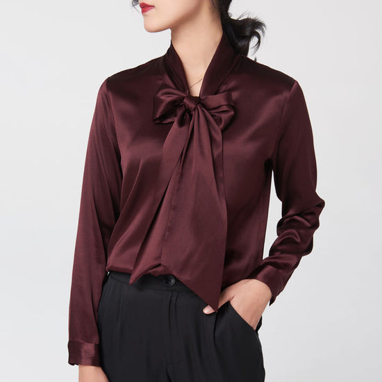 The Silk Champagne Blouse