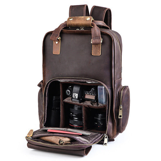 Photo Finish Leather Backpack