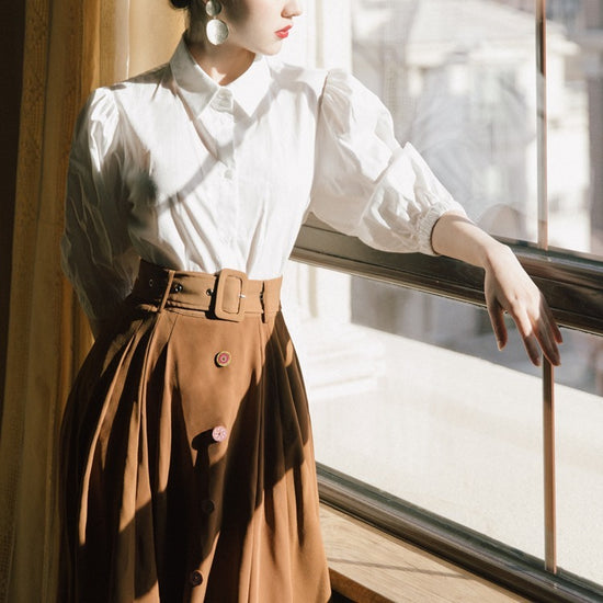 The Henley Button Skirt