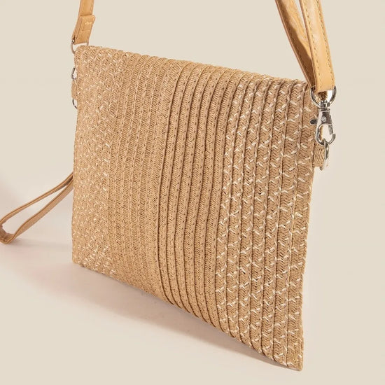Fame Tight Woven Envelope Clutch Bag-2