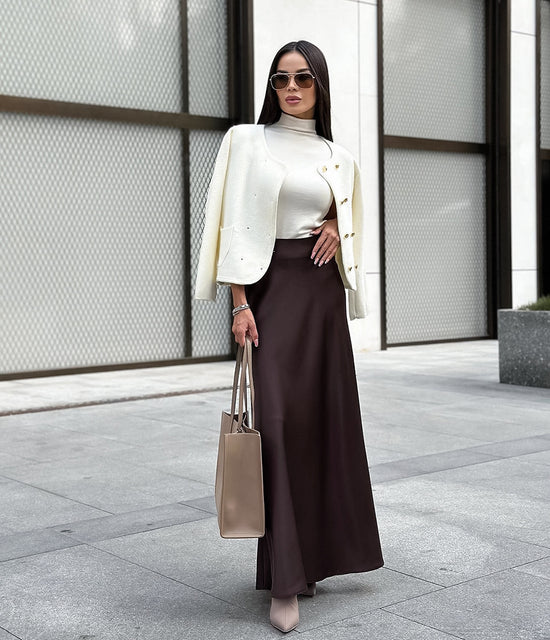 Sorrel Satin Skirt