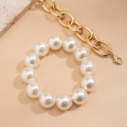 Pirouette Pearl and Chain Bracelet