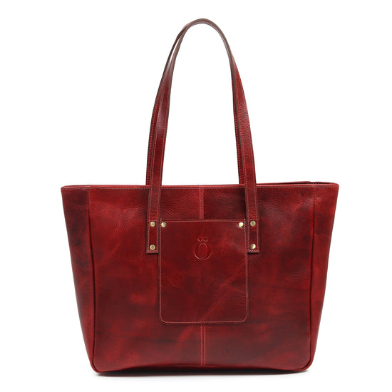 Handmade Everyday Leather Tote Bag – Full-Grain Leather for Women & Work-0