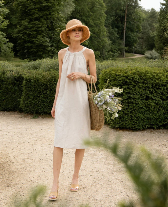 Ivory Linen Dress | Maxi Dress | Linen Dress | Linen Clothing | 100% Organic Linen-2