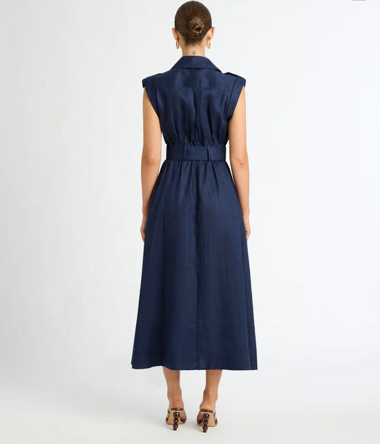 Blue Linen Maxi Dress | Maxi Dress | Linen Dress | Linen Clothing | 100% Organic Linen-3