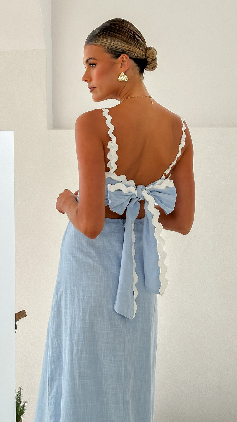 Blue Linen Dress | Maxi Dress | Linen Dress | Linen Clothing | 100% Organic Linen-4