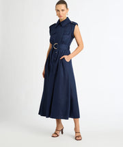 Blue Linen Maxi Dress | Maxi Dress | Linen Dress | Linen Clothing | 100% Organic Linen-2