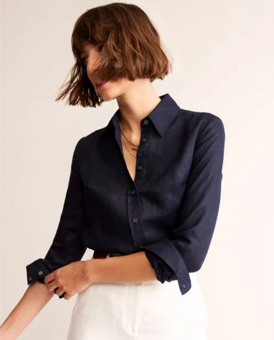 Blue Linen Shirt | Linen Shirt | Formal Shirt | Summer Shirt-1