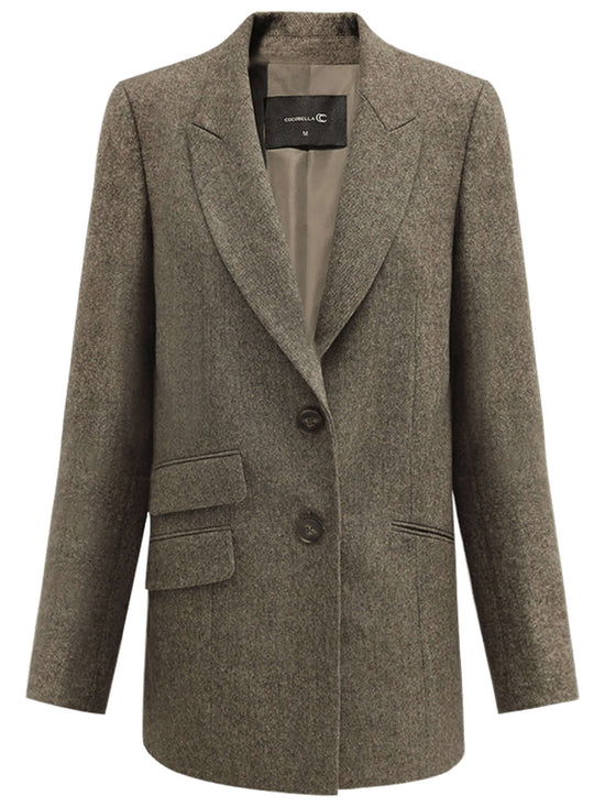 Vintage Brown Wool Blazer-3